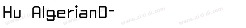 Hu AlgerianD字体转换